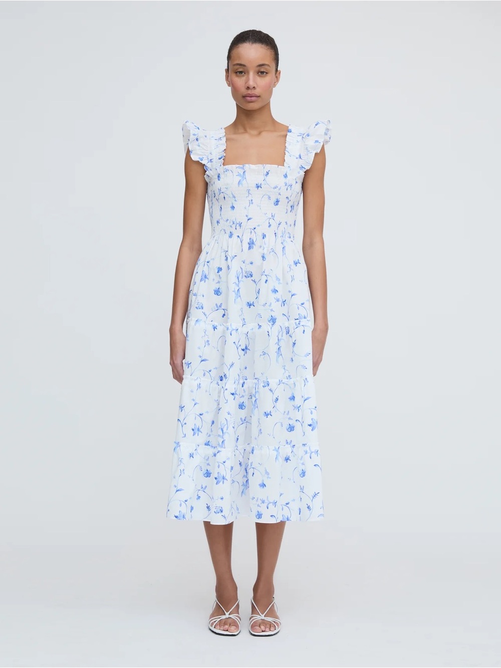 Hill House Ellie Dress in Blue Botanical